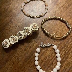 Four gold bracelet set